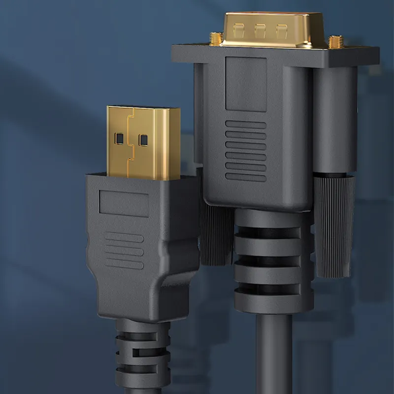 Hdmi personalizado para vga e vga para hdmi, suporte para monitor de computador, projetor, áudio hd, cabo de dados e vídeo