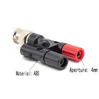 Adaptateur de connecteur BNC mâle vers deux fiches bananes doubles 4 mm, borne de connexion, adaptateur BNC mâle vers prise banane femelle