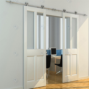 Structure coulissante stable, sans blocage ni accrocs, matériau haute résistance, <span class=keywords><strong>porte</strong></span> <span class=keywords><strong>de</strong></span> grange en bois fiable pour cuisine et chambre - Product Image 2