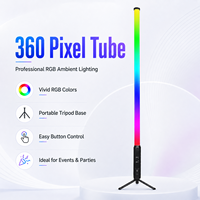 Projecteurs LED sans fil à 360 degrés en acier inoxydable rechargeables, étanches IP65, RGBWA 5 en 1, contrôle par application