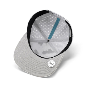 Tùy Chỉnh Chất Lượng Cao Trắng Camo Snapback Cap Không Thấm Nước Laser Cắt Lỗ Polyester Với Cao Su Vá 6 Tấm Mens Hat - Product Image 5