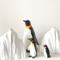 Sculpture de pingouin en fibre de verre grand parc de jardin Animal pingouin décorations magasin hiver décoratif résine pingouin Statues