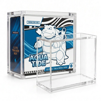 Boîte de présentation en acrylique personnalisée pour Elite Trainer Box, avec couvercle magnétique robuste et protection UV, pour collection de boosters TCG