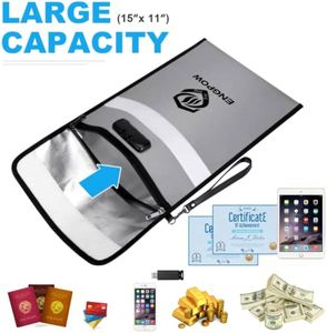 CUSTOM Lockable 38.1cm X 27.9cm Fireproof <b>Document</b> Pocket Waterproof Money Pocket with Reflective Strips Fireproof <b>Bags</b> - Product Image 3