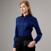 Hersteller OEM Maßgeschneiderte Langarm-Hemden mit Französischen Manschetten, Doppelmanschetten, Kontrastmanschetten, Slim Fit Formelle Hemden für Damen