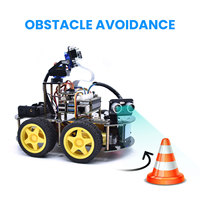 Kit de voiture robot intelligente Keyestudio pour l'éducation à la programmation STEM, évitement d'obstacles, Raspberry Pi 4B, pour Raspberry Pi
