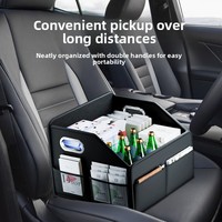 Boîte de rangement minimaliste côté passager pour voiture, en cuir premium, pour l'espace entre les pieds, support de collation pour coffre de véhicule, fabriqué en Chine