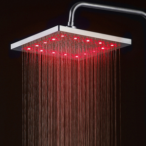 Pommeau de douche mural carré <span class=keywords><strong>LED</strong></span> ABS de 8 pouces, moderne et haut de gamme, avec garantie de 3 ans - Product Image 4