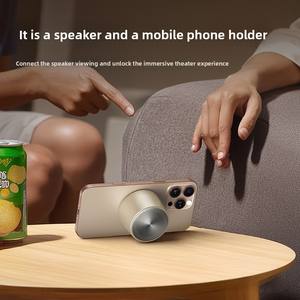 מיני רמקול בלוטות' עם רמקול קטן אלחוטי מגנטי למחשב נייד, סנכרון סטריאו נייד TWS, <span class=keywords><strong>Bluetooth</strong></span> 5.3, IPX6 - Product Image 6