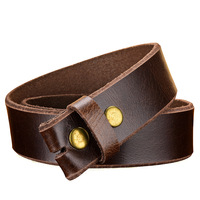 Vente en gros en usine Bracelet en cuir de grain supérieur classique de couleur marron de luxe sans boucle