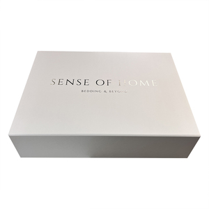 Wholesale Large Magnetic Rigid Flat Cardboard Gift Packaging <b>Box</b> with Matt Lamination Recyclable Beige Color for <b>Socks</b> & Apparel - Product Image 4