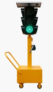 Feux de signalisation routière mobiles <span class=keywords><strong>à</strong></span> LED solaires portables de 200 mm avec minuteur de <span class=keywords><strong>compte</strong></span> <span class=keywords><strong>à</strong></span> <span class=keywords><strong>rebours</strong></span>, chariot <span class=keywords><strong>à</strong></span> roues pour travaux routiers - Product Image 3