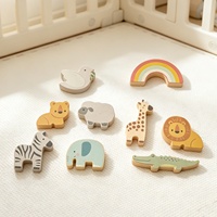 Jeu d'empilage et d'équilibre en bois Montessori, bateau Arche de Noé, blocs arc-en-ciel animaux, jouets éducatifs pour tout-petits et enfants