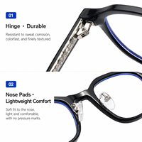 Kacamata Anti Blue Light Frame TR90 Ringan dengan Logo Custom OEM ODM untuk Pria Wanita, Kacamata Optik Sunray Custom Eyewear
