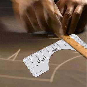 Juego de reglas rectas para medir cuellos de camisetas de plástico con cuello redondo - Product Image 4