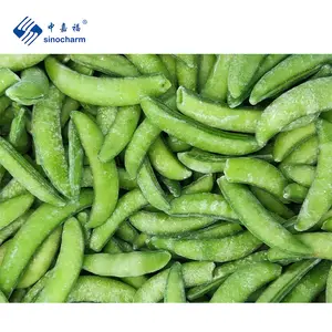 Sinocharm BRC A New Crop Length 4-9cm Thickness<12.5cm Double Side Stringless Wholesale IQF Frozen Sugar Snap Pea