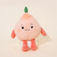 Peluche personnalisée artisanale, jouet en peluche doux, poupée Durian Dragon Orange 14cm, pendentif porte-clés, cadeau
