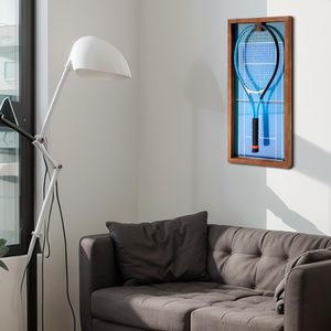 Cadre de présentation pour raquette de tennis en bois, boîte à ombre murale pour objets sportifs - Product Image 4