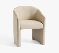 Fauteuil de salle à manger moderne personnalisable, entièrement recouvert de tissu, mobilier pour la maison