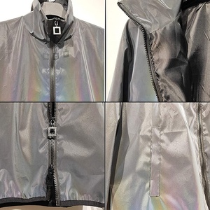 Chaquetas reflectantes de Color neón <span class=keywords><strong>para</strong></span> hombre, abrigo cortavientos con capucha y cremallera, <span class=keywords><strong>ropa</strong></span> de baile, <span class=keywords><strong>para</strong></span> correr, motociclista - Product Image 6
