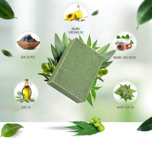 Savon naturel personnalisé nettoyant en profondeur exfoliant rafraîchissant barre de savon à base de plantes pour hommes savon fait main pour le bain et le lavage des mains - Product Image 5