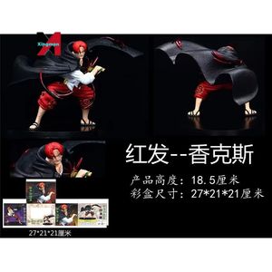 One Pieced POP Rouge Cheveux Shanks Yonko Dessin Épée Accroupi Pose Scène Statue Modèle Boîte Collection Figure Anime Bureau - Product Image 6