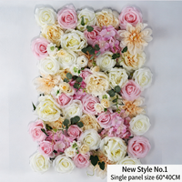 Kit de panneaux muraux de fleurs artificielles vintage aux couleurs de baies, avec roses, pour décorations de scène de mariage, vitrines de centres commerciaux et présentoirs de magasins