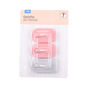 Wall Mounted Self Adhesive <b>Hooks</b> Rectangle PP Plastic Heavy Duty For <b>Kitchen</b> Bathroom Storage Clothes Hanging 3 Pack - Product Image 5