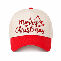 Casquette de baseball personnalisée avec logo de Noël, vente en gros, broderie Joyeux Noël, casquette snapback pour les fêtes, unisexe, approvisionnement en gros