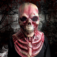 Masque de zombie crâne réaliste 3D en latex fait main Jiuxin pour Halloween, cosplay de vieil homme chauve musclé pour fête d'horreur ou maison hantée