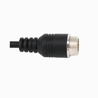 Câble de caméra étanche 3m M8 mâle-mâle, connecteur de transmission de données vidéo, corps en laiton nickelé, gaine en PVC, combinaison HITEC