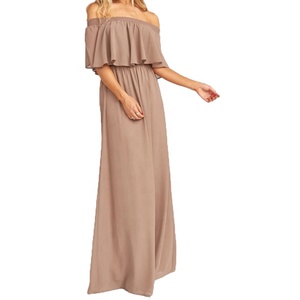 Abiti da <span class=keywords><strong>damigella</strong></span> d'onore lunghi in chiffon <span class=keywords><strong>verde</strong></span> menta con scollo a v e spalle scoperte 2022 - Product Image 3