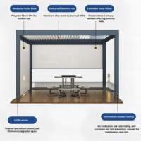 Pergola autoportante en aluminium OEM avec lames réglables manuellement, pour jardin et terrasse extérieure, fabrication sur mesure