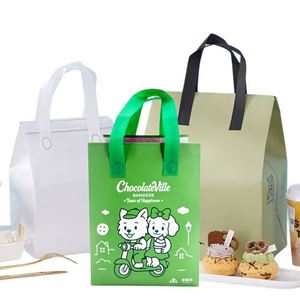 Sac isotherme jetable personnalisé avec logo, en non-tissé et feuille d'aluminium, pour livraison de vin, café et aliments - Product Image 1