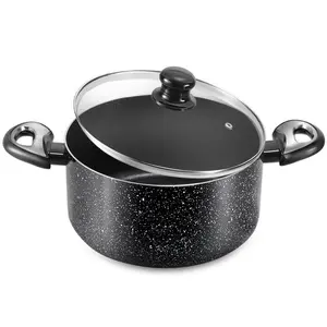 High quality Granite cooking set non-stick aluminium cookware home Kitchen Set With Lid press saucepot