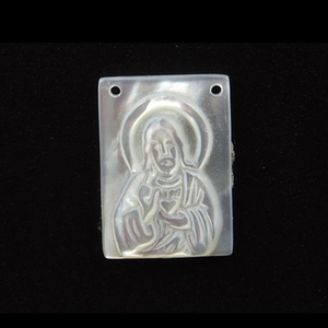 Coquillages naturels blancs vierges de la Vierge Marie et de Jésus, 8x12 mm et 12x16 mm, pour bijoux - Product Image 2