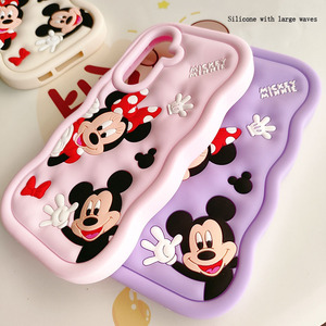 2025 vente chaude <span class=keywords><strong>Mickey</strong></span> <span class=keywords><strong>Minnie</strong></span> ondulé mignon 3D stéréoscopique dessin animé Silicone <span class=keywords><strong>coque</strong></span> de téléphone pour Iphones 1314 15 Pro Max - Product Image 4