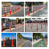 Poteaux de signalisation routière incassables en TPU, PE, PU – Poteaux de guidage routier flexibles et abattibles pour la sécurité des voies