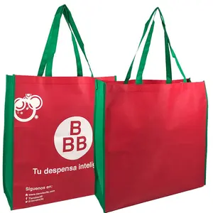 Mexico Custom Printing Eco friendly foldable non woven fabric supermarket shopping bag Large non woven bag with logo