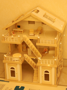 Haute qualité enfants éducatifs aides pédagogiques apprentissage créatif éducatif apprentissage Simulation jouet en bois <span class=keywords><strong>maison</strong></span> pour les enfants - Product Image 4