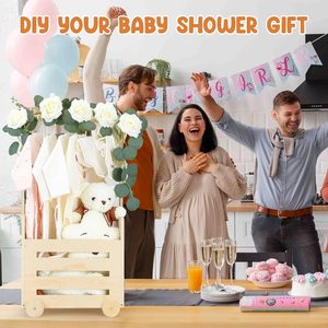 Bán buôn gỗ bé tắm Crate với bánh xe lưu trữ bằng gỗ thùng cho bé - Product Image 3