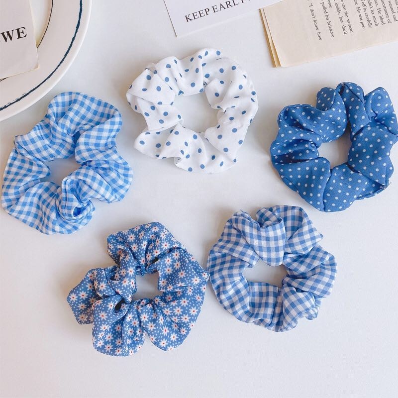 Модные тканевые эластичные резинки для волос с принтом на заказ