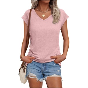 Camiseta de punto de gran tamaño Vintage, Tops de verano personalizados para mujer, ropa informal de moda para vacaciones en la playa, ropa de entrenamiento bohemio - Product Image 4