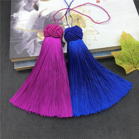 Pompons en soie en gros, nouveaux, multicolores, 8 cm, en stock, pompons épais, franges en soie