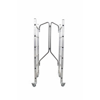 Nouvel échafaudage pliant GIERRE FX001FL en alliage d'aluminium avec plateforme de 4,4 m de hauteur maximale pour 2 personnes