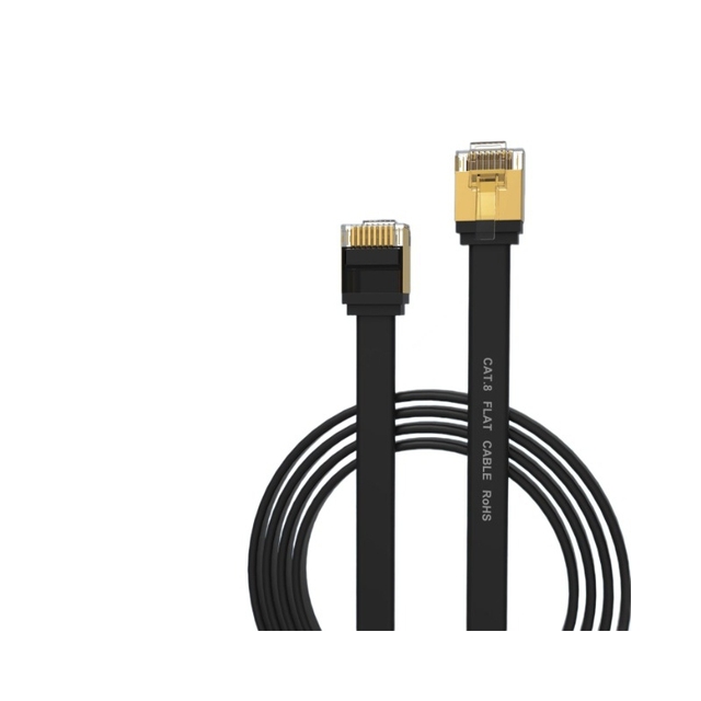 Eternalstar Cable Cat8 Flat Ethernet Cable RJ45 LAN Cable 40Gbps 2000MHz Short Length 20cm