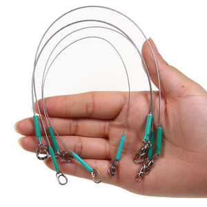 <span class=keywords><strong>Fil</strong></span> <span class=keywords><strong>de</strong></span> pêche en acier inoxydable 7*7 brins avec émerillon à roulement et clip, tube thermorétractable, corde <span class=keywords><strong>de</strong></span> pêche en acier, <span class=keywords><strong>fil</strong></span> anti-morsure - Product Image 6