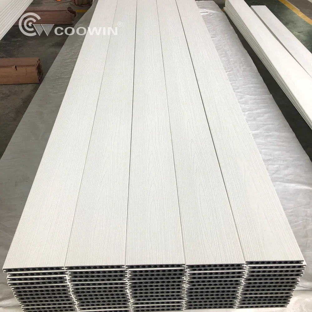 COOWIN park industrial flooring outdoor deck board wpc tile decking Teak Decking