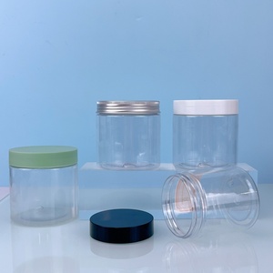 Tarro de plástico PET transparente de grado alimenticio con tapa negra para lociones y cremas cosméticas de 50g, 50ml, 100ml, 120ml, 150ml, 200ml, 250ml, 2oz, 4oz, 16oz - Product Image 4