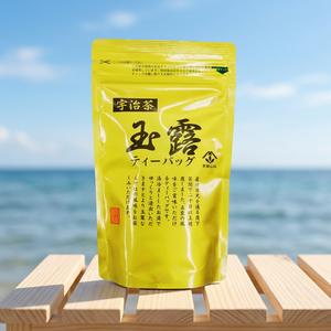 Thé Uji Gyokuro en sachets, thé vert japonais de qualité supérieure cultivé à l'ombre, avec une finale onctueuse et un goût riche en umami, paquet de 10 sachets en aluminium - Product Image 1
